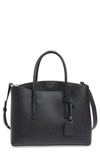 Kate Spade Large Margaux Leather Satchel In Black