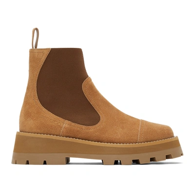 Jimmy Choo Clayton 40 Crystal-embellished Suede Chelsea Boots In Camel