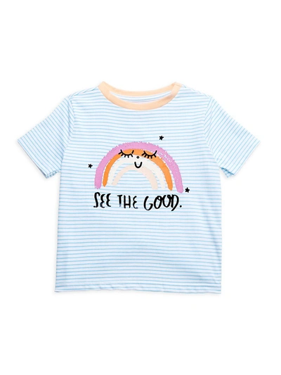 Sovereign Code Kids' Little Girl's Theresa Slogan T-shirt - Pale Blue - Size 4