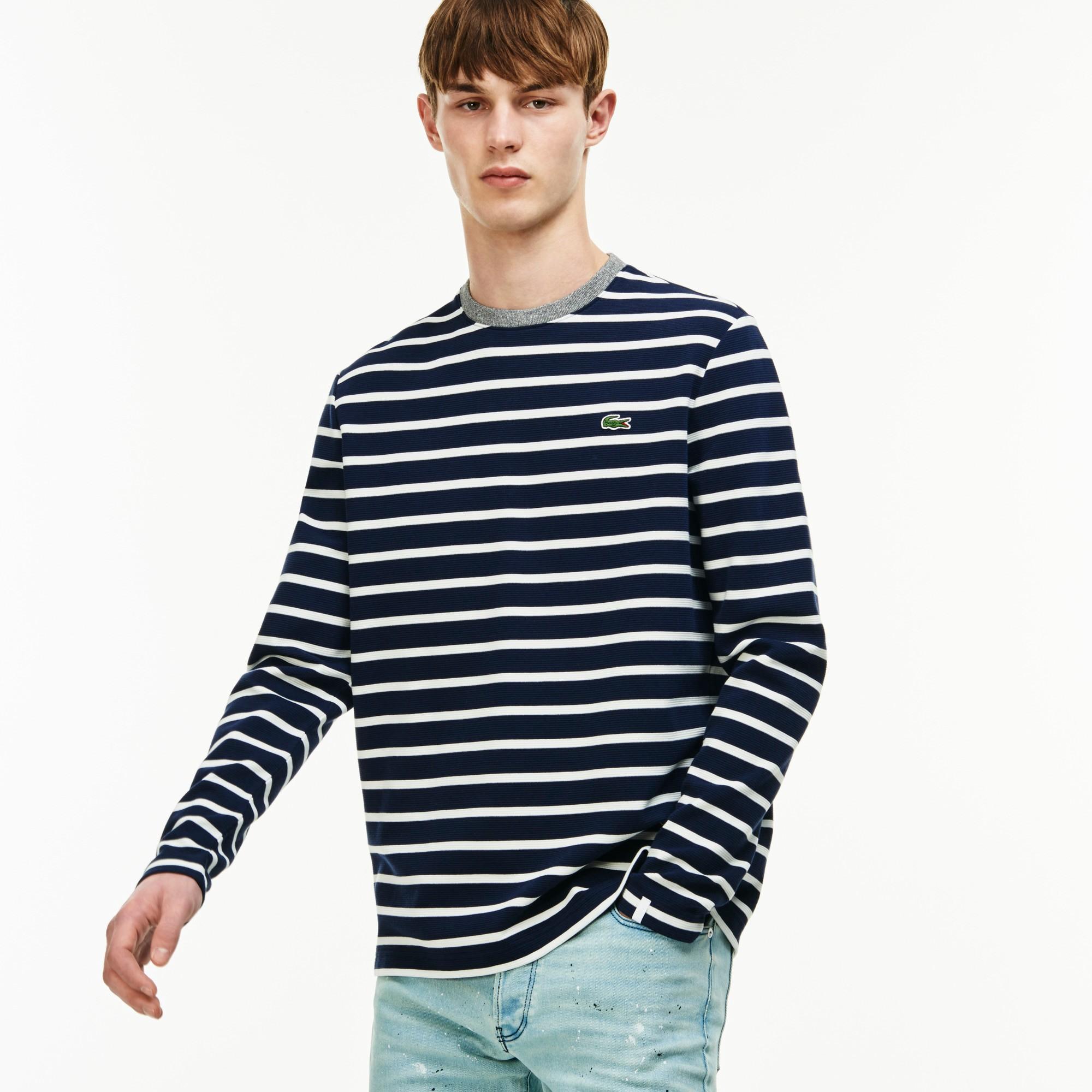 lacoste striped t shirt