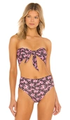 Acacia Baker Printed Bikini Top In Madonna