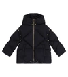 Moncler Kids' Gulsen Hooded Nylon Down Jacket In Navy