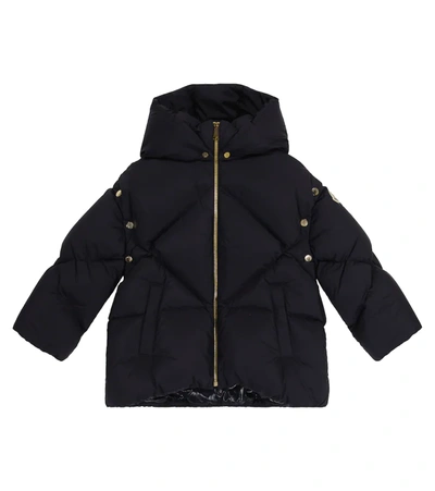 Moncler Kids' Gulsen Hooded Nylon Down Jacket In Navy