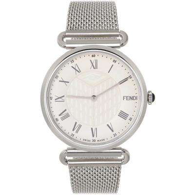 Fendi Silver & White Palazzo Watch