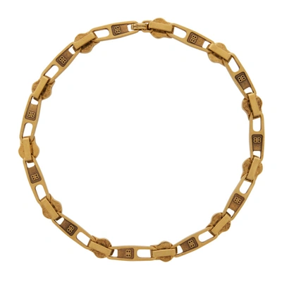 Balenciaga Gold Zip Necklace In 0604 Gold