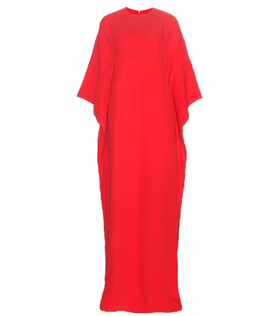 Valentino Silk Maxi Dress In Red