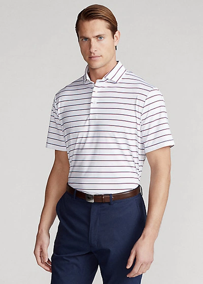 Ralph Lauren Classic Fit Performance Polo Shirt In Sunset Red Multi