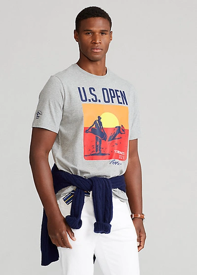 Polo Ralph Lauren U.s. Open Jersey Graphic T-shirt In Andover Heather