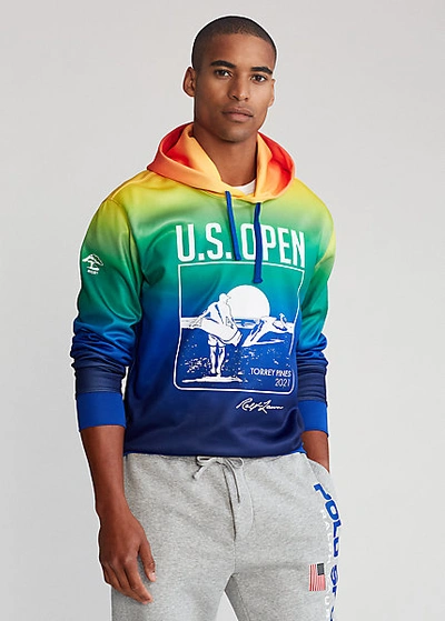 Polo Ralph Lauren U.s. Open Fleece Graphic Hoodie In Bright Royal Multi