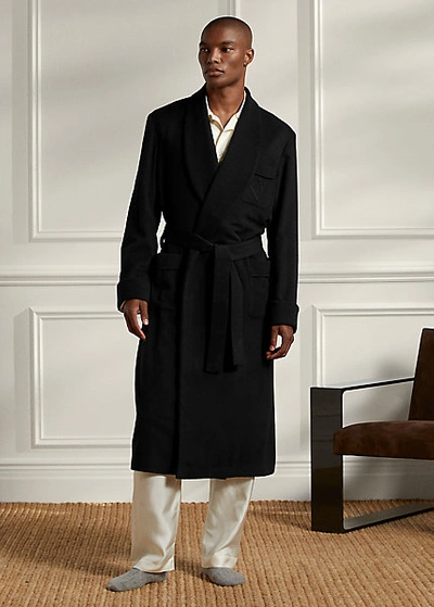 Polo Ralph Lauren Cashmere Robe In Black