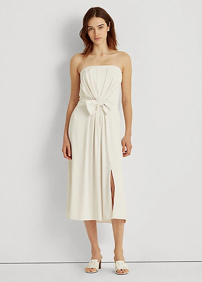 Lauren Ralph Lauren Georgette Strapless Dress In Lauren White