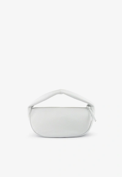 By Far Cush Shoulder Bag In Grained Cow Leather In White