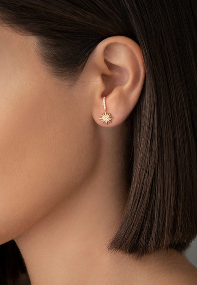 Falamank Diamond Splash Collection Single Ear Cuff In 18-karat