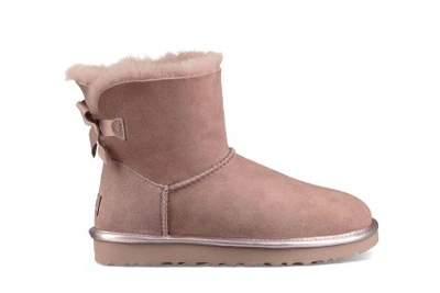 Ugg Mini Bailey Bow Ii Dusk Metallic Boots - Pink | ModeSens