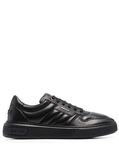 Bally Mandye Low-top Leather Sneakers In Black