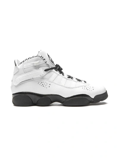 Jordan Kids'  6 Rings Trainers In White/black/metallic Gold