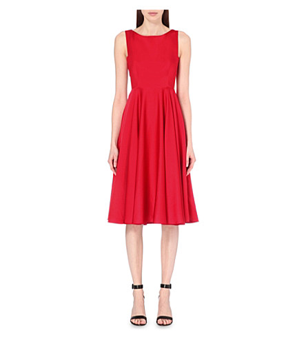 Ted Baker Lyxa Satin Midi Dress In Red | ModeSens