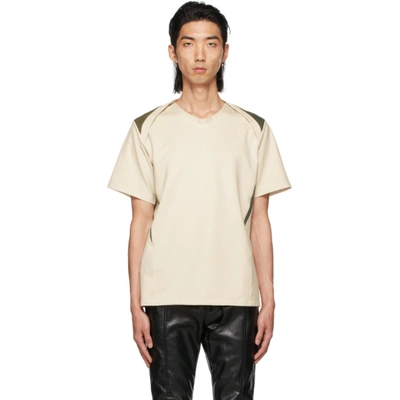 Adyar Ssense Exclusive Off-white & Green Clementi T-shirt In Field/ivory