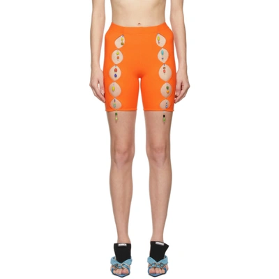 Marshall Columbia Ssense Exclusive Orange Bead Cut Out Bike Shorts