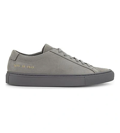 Common Projects Original Achillies Nubuck Low-top Trainers In 7543 Grey