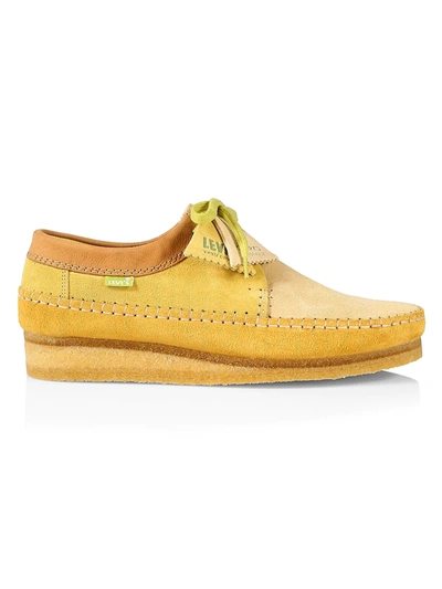 Clarks Originals Levi's Vintage Clothing X Clarks Weaver Suede Low Desert Boots In Yellow Combi