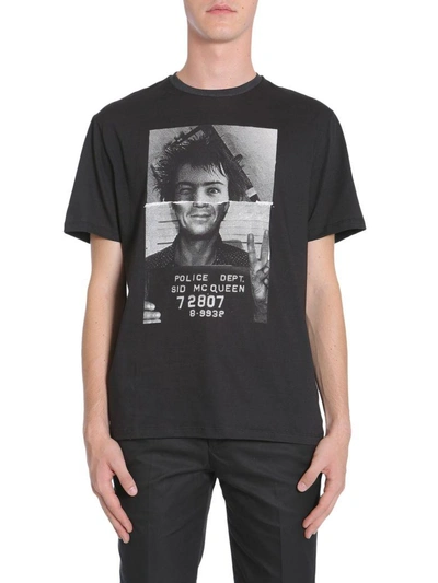 Neil Barrett Printed Cotton T-shirt In Black