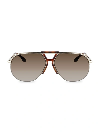 Victoria Beckham Classic 65mm Aviator Sunglasses In Brown