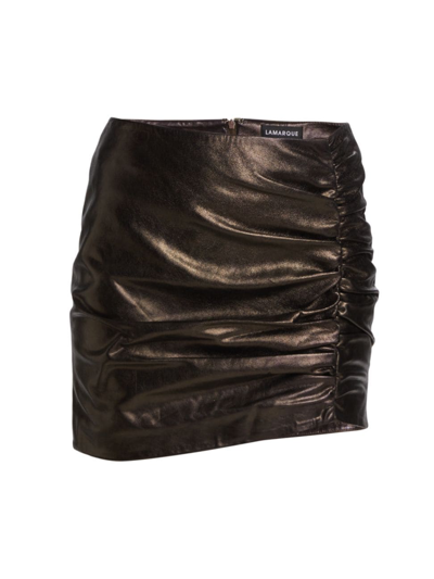 Lamarque X Revolve Aricia Skirt In Brown Metallic