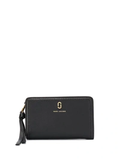 Marc Jacobs The Softshot Mini Compact Wallet In Black
