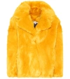 Diane Von Furstenberg Yellow Faux Toscana Fur Jacket