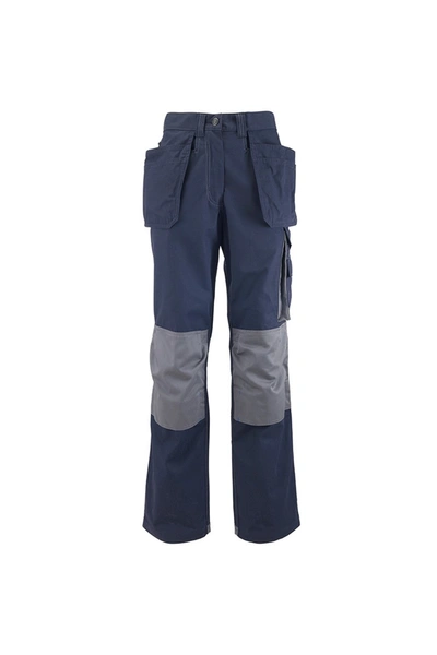Alexandra Womens/ladies Tungsten Holster Work Pants (navy/gray) In Blue