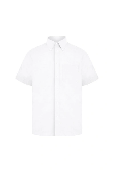 Absolute Apparel Mens Short Sleeved Oxford Shirt (white)