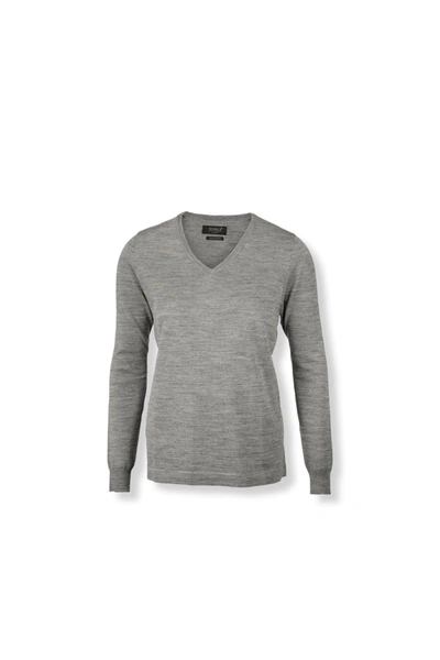 Nimbus Womens/ladies Ashbury Knitted V Neck Sweater (gray Melange) In Grey