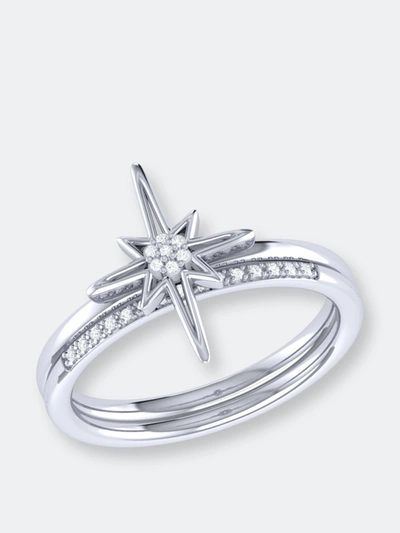 Luvmyjewelry North Star Detachable Diamond Ring In Sterling Silver In Grey