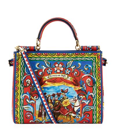 Dolce & Gabbana Carretto Print Top Handle Bag | ModeSens