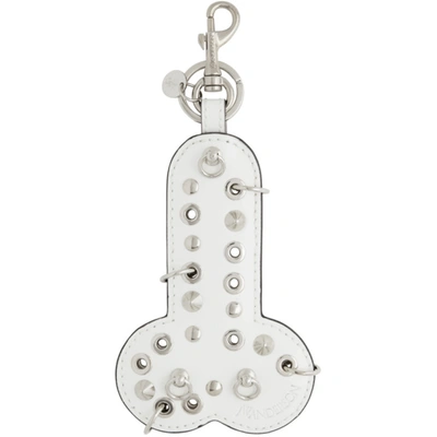 Jw Anderson Tom Of Finland Penis Keyring With Studs In White