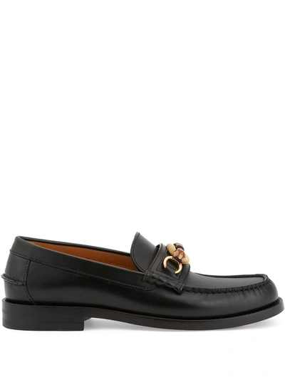 Gucci Women's Loafer With Bamboo Horsebit In Black