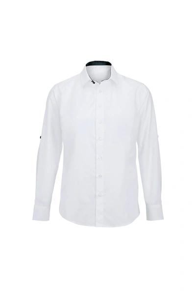 Alexandra Mens Roll Sleeve Hospitality Work Shirt (white/ Black)