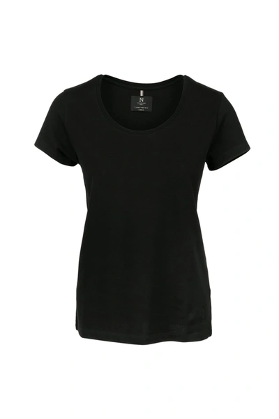Nimbus Womens/ladies Danbury Pique Short Sleeve T-shirt (black)