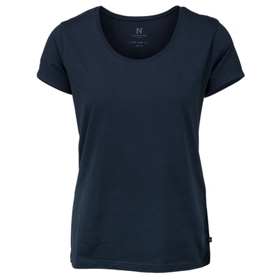 Nimbus Womens/ladies Montauk Essential Short Sleeve T-shirt (navy) In Blue