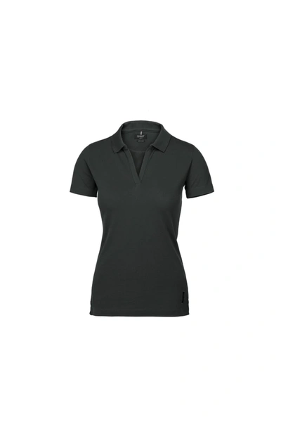 Nimbus Womens/ladies Harvard Stretch Deluxe Polo Shirt (charcoal) In Grey