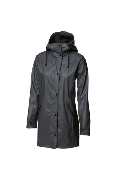 Nimbus Womens/ladies Huntington Hooded Waterproof Fashion Raincoat (charcoal) In Grey