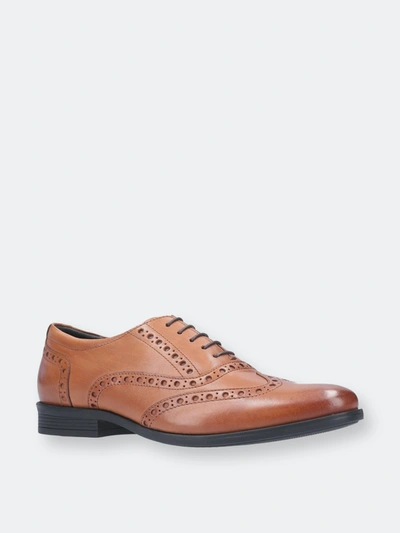 Hush Puppies Mens Oaken Brogue Lace Up Leather Shoes In Brown