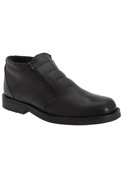 Roamers Mens Twin Zip Thermal Lined Boots In Black