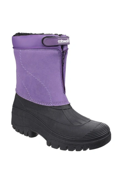 Cotswold Venture Waterproof Ladies Boot/wet Weather Wellington Boots In Purple
