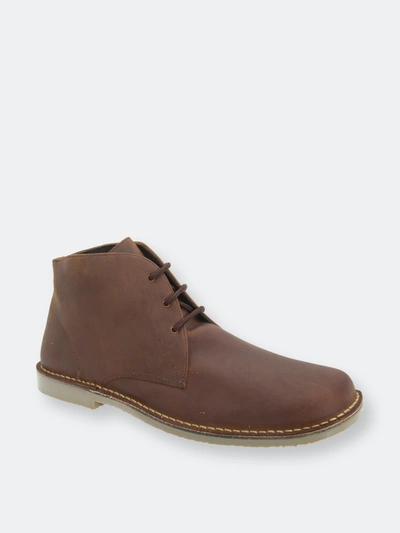 Roamers Mens Waxy Leather Fulfit Desert Boots In Brown