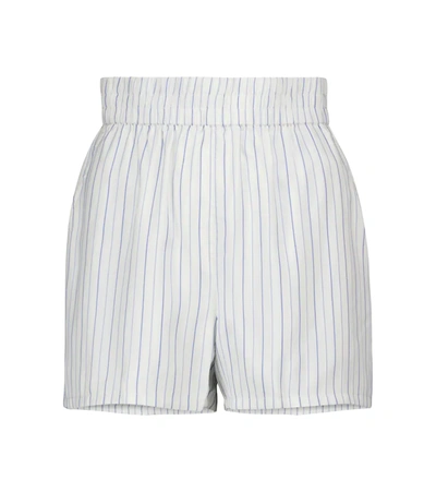 Rta Edwinna Striped Silk Shorts In White