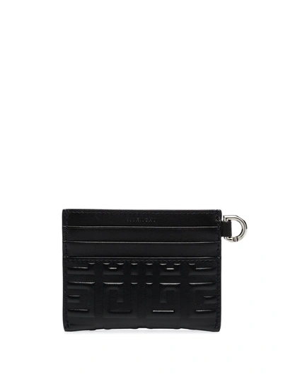 Givenchy Embossed-finish Leather Cardholder In Schwarz