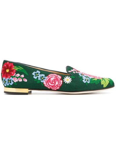 Charlotte Olympia Floral Loafers