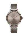 Mvmt Crystal Dot Flash Crystal Rose Goldtone Mesh Watch In Taupe